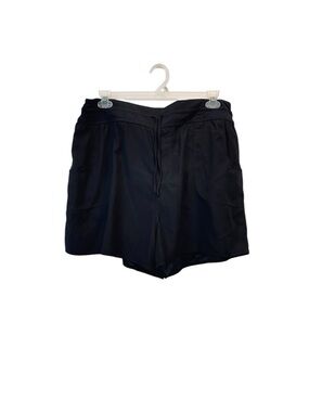 CROFT & BARROW Women's Plus size 1X Black Lined Athletic Walking Shorts